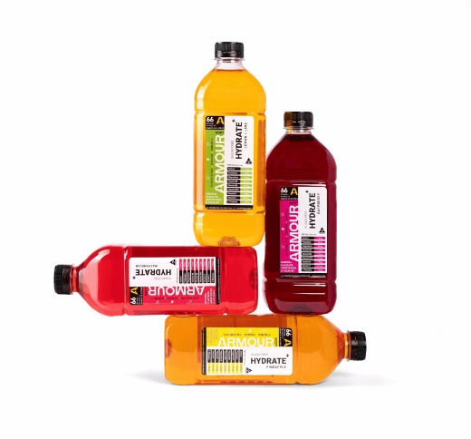 Picture of BODY ARMOUR Hydrate+ Hypotonic 2L Concentrate - Mixed 6 Pack