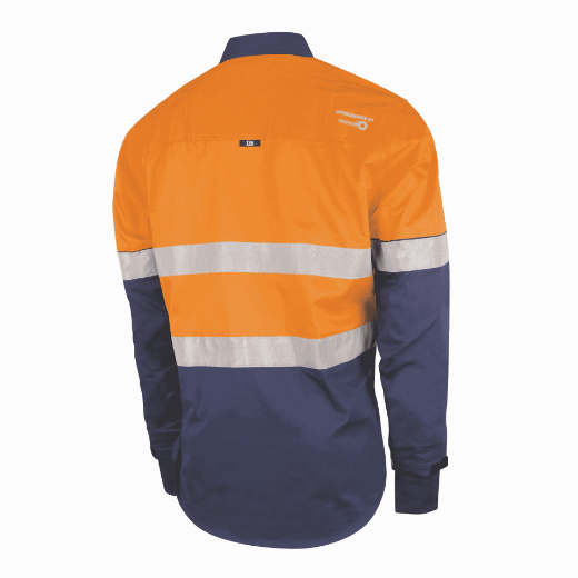 Picture of TRu Workwear Lightweight Vented Taped Hi-Vis Drill Shirt with Graphex® Cut Resistant Sleeve