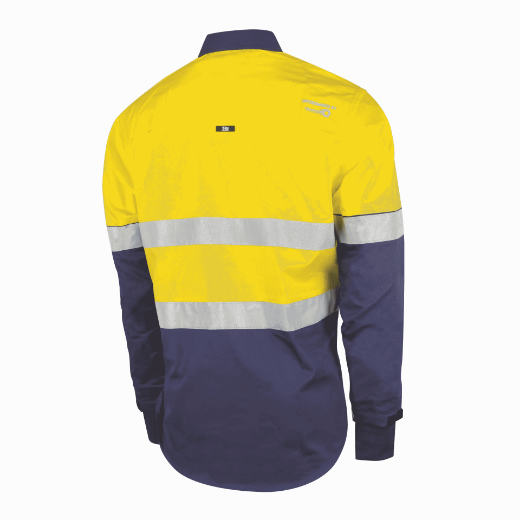 Picture of TRu Workwear Lightweight Vented Taped Hi-Vis Drill Shirt with Graphex® Cut Resistant Sleeve