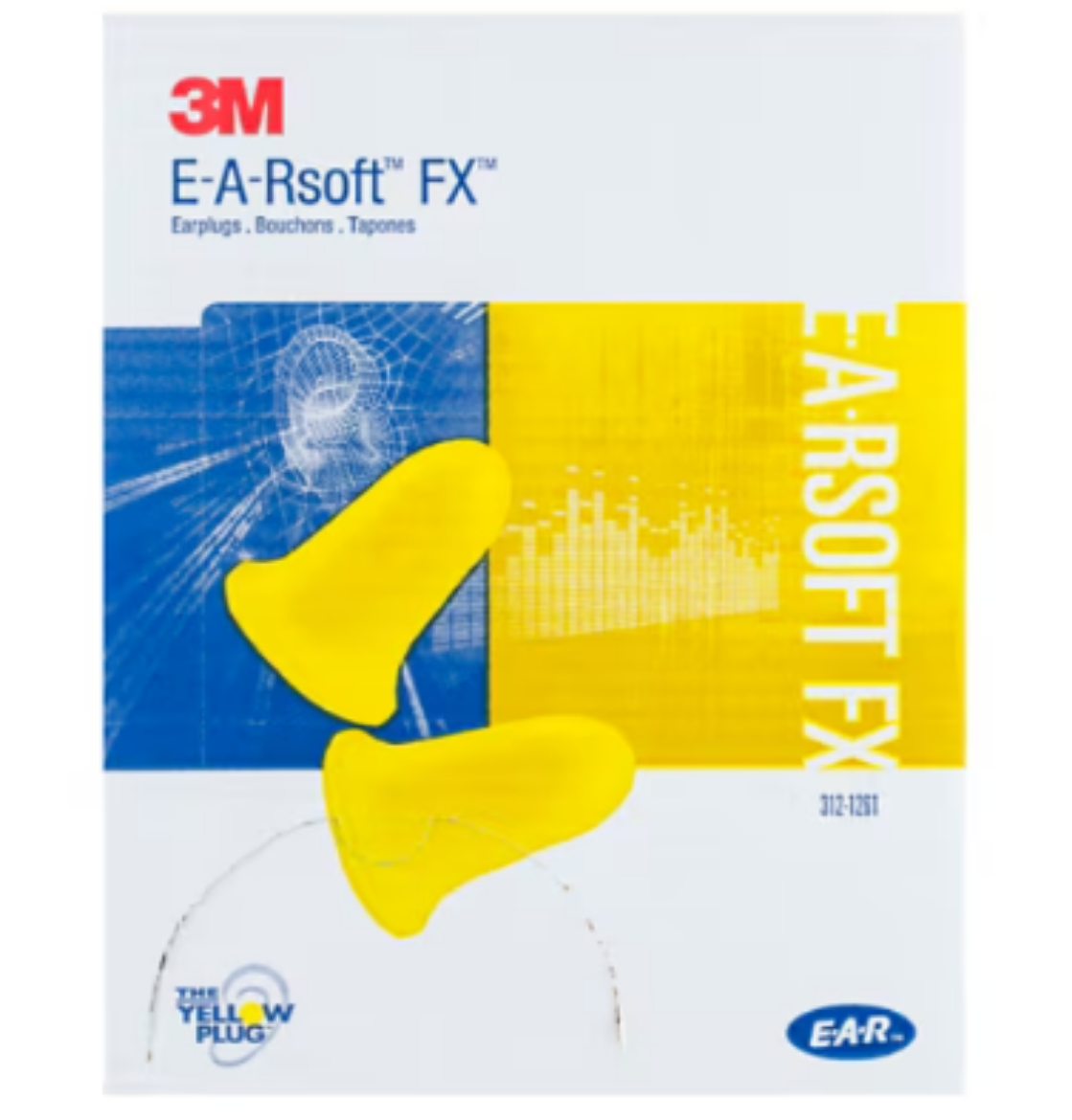 Picture of 3M™ E-A-Rsoft™ FX™ Earplugs 312-1261, Uncorded, Poly Bag