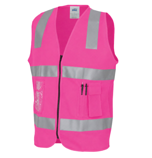 Picture of Day/Night Zip Safety Vest with Clear ID Pocket