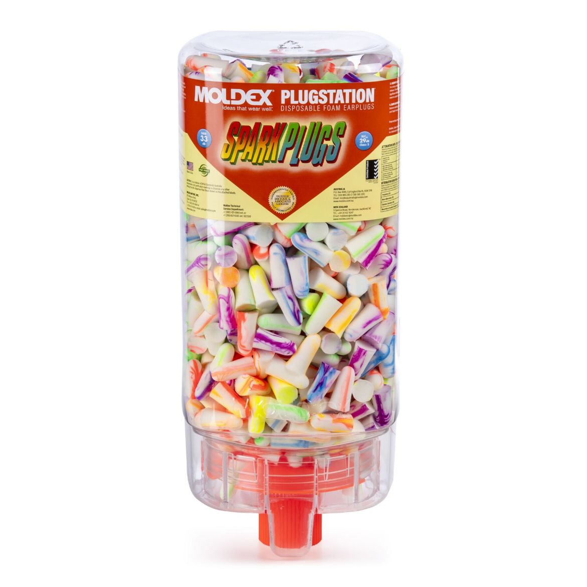 Picture of SparkPlugs® 6645 Uncorded Disposable Foam Earplug Dispenser 500 Pairs NRR 33dB
