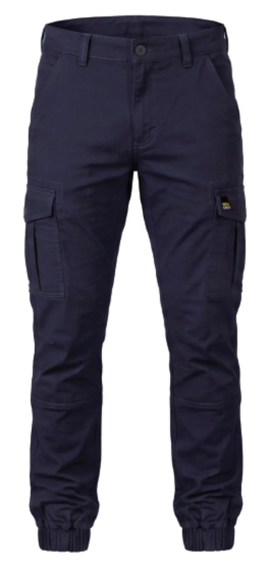 Picture of WORKCRAFT Men’s Stretch Drill Cargo Pants - Elasticised Hem  **ARRIVING December 2026
